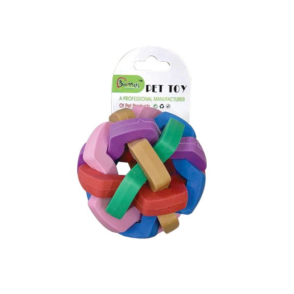 Dog toy colorful ball with bell 7cm [10501649]